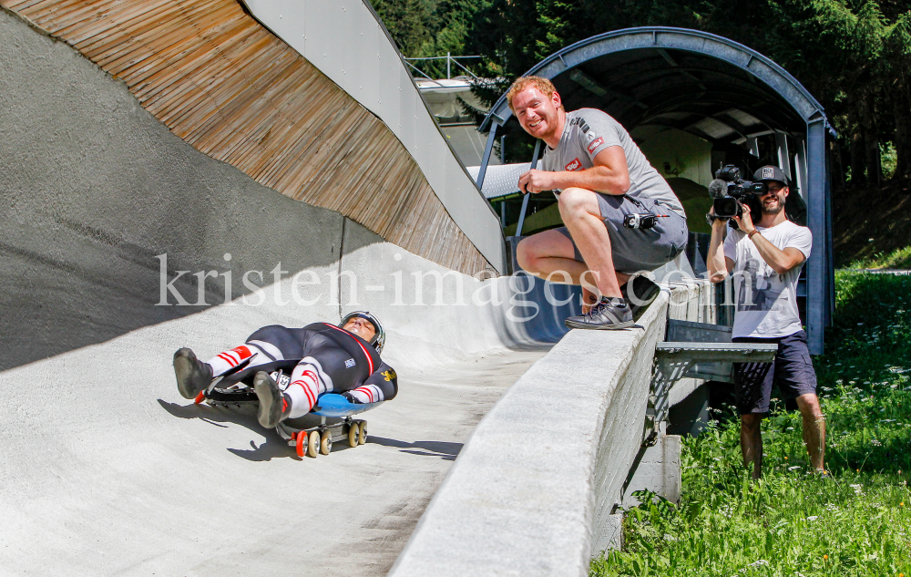 Team Rodel Austria: Rollenrodeln / Bobbahn Innsbruck-Igls, Tirol, Austria by kristen-images.com