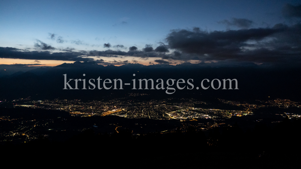 Innsbruck bei Nacht, Inntal, Tirol, Austria  by kristen-images.com