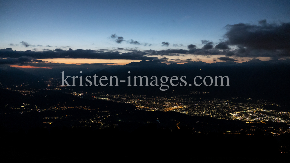 Innsbruck bei Nacht, Inntal, Tirol, Austria  by kristen-images.com