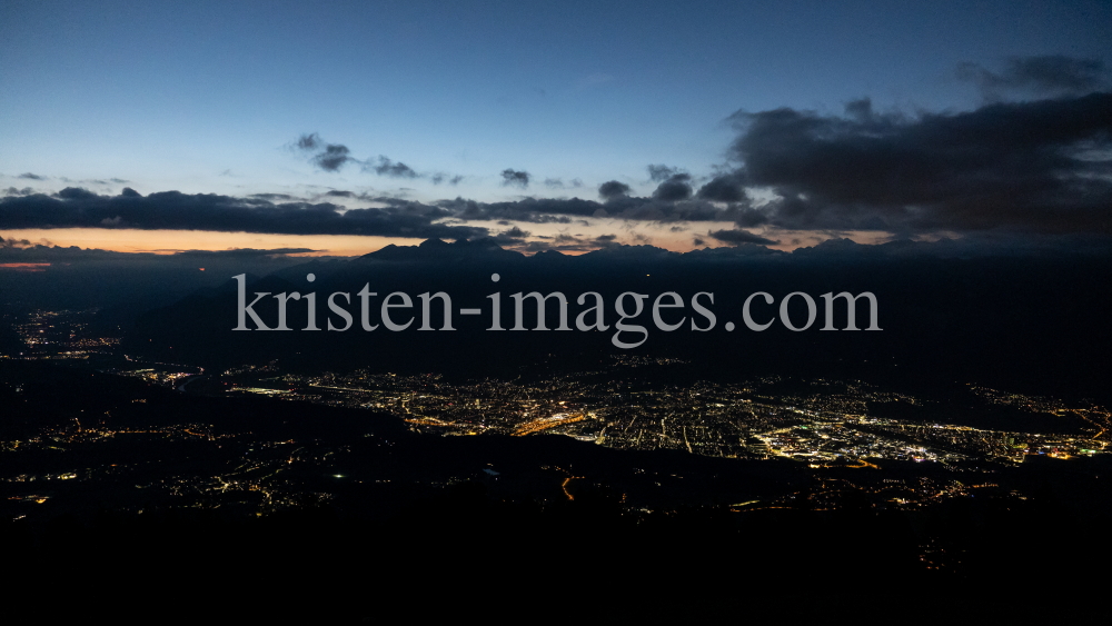 Innsbruck bei Nacht, Inntal, Tirol, Austria  by kristen-images.com