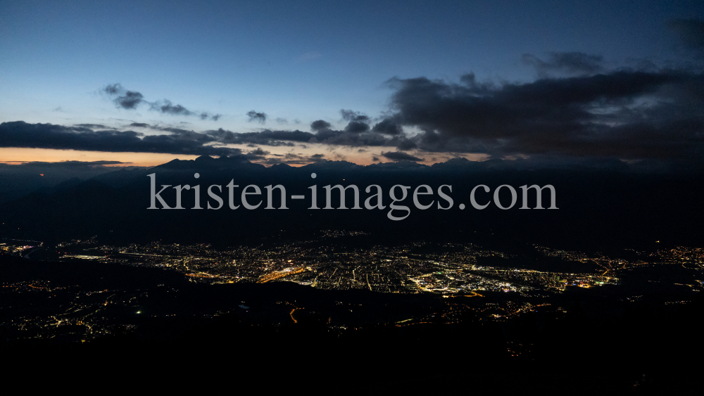 Innsbruck bei Nacht, Inntal, Tirol, Austria  by kristen-images.com