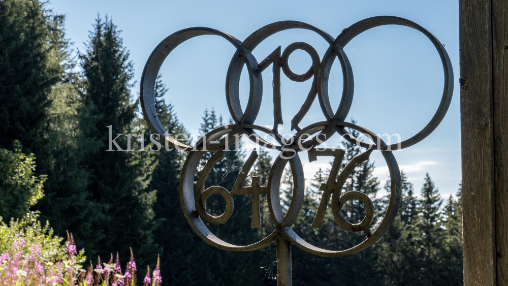 Olympische Ringe von 1964 und 1976 / Patscherkofel, Tirol, Austria by kristen-images.com