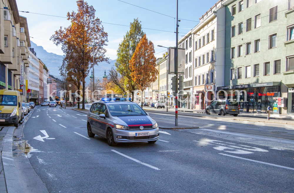 Polizei, Polizeiauto / Innsbruck, Tirol, Austria by kristen-images.com