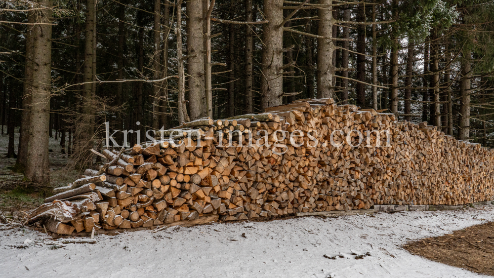 Brennholz im Wald by kristen-images.com
