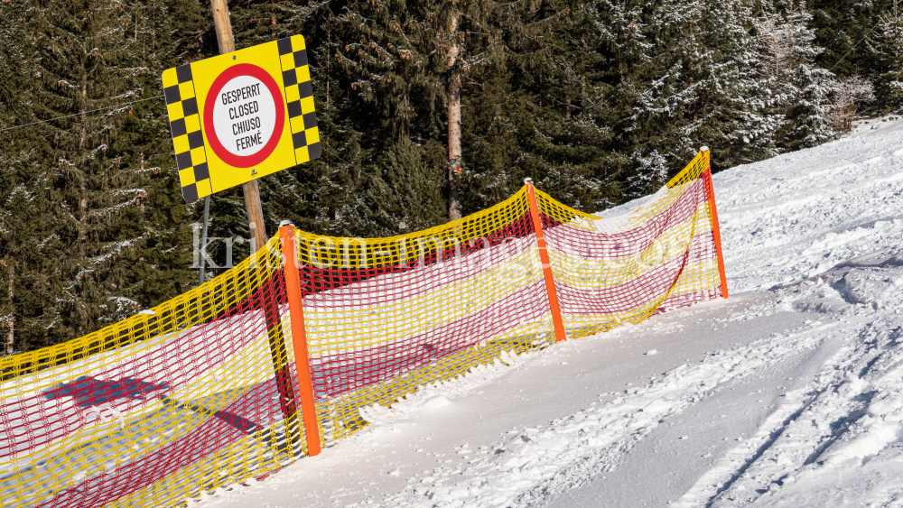 Skipiste gesperrt / Patscherkofel, Tirol, Austria by kristen-images.com