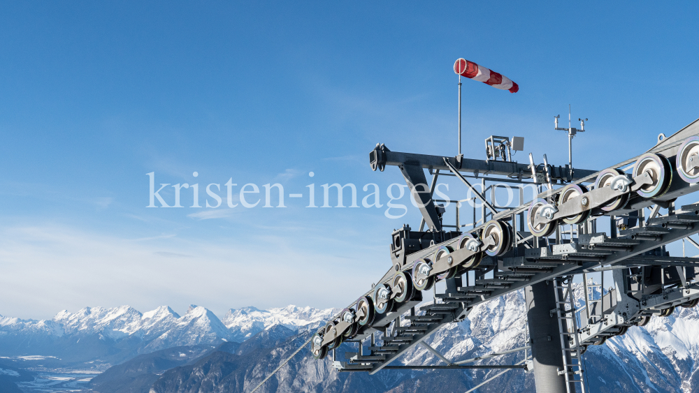 Windfahne, Bergstation Patscherkofelbahn, Patscherkofel, Tirol, Austria by kristen-images.com