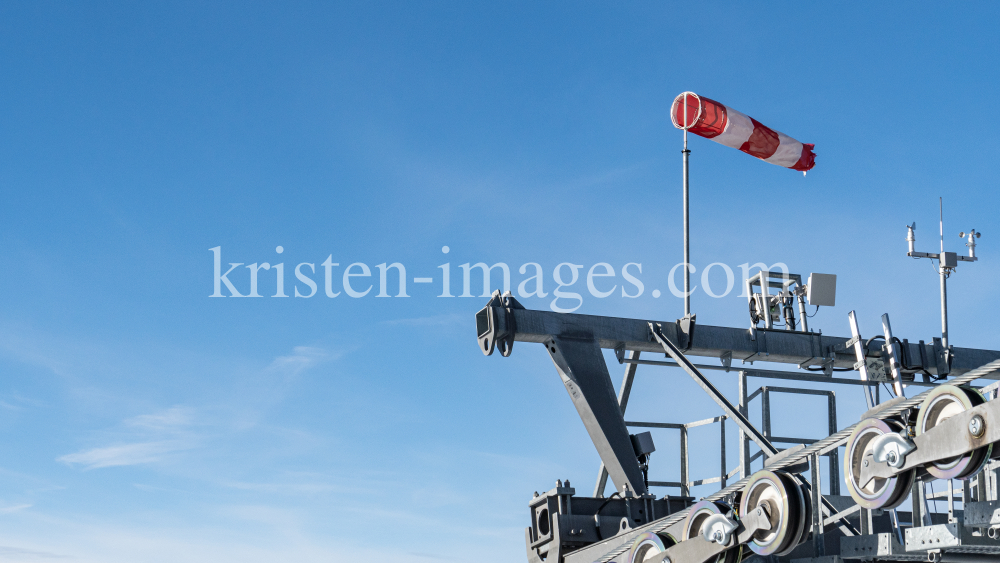 Windfahne, Bergstation Patscherkofelbahn, Patscherkofel, Tirol, Austria by kristen-images.com