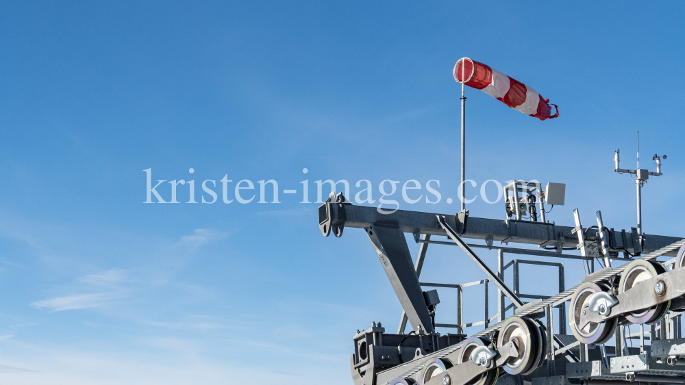 Windfahne, Bergstation Patscherkofelbahn, Patscherkofel, Tirol, Austria by kristen-images.com