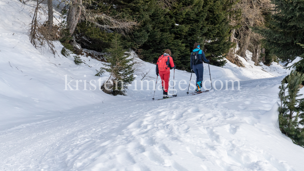 Skitourengeher am Vitalweg Patscherkofel, Tirol, Austria by kristen-images.com