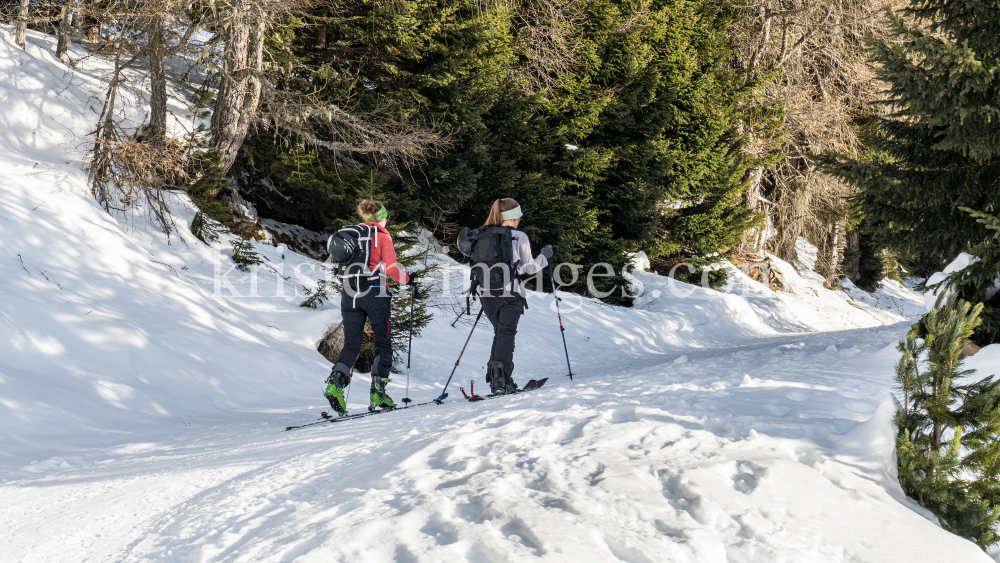 Skitourengeher am Vitalweg Patscherkofel, Tirol, Austria by kristen-images.com