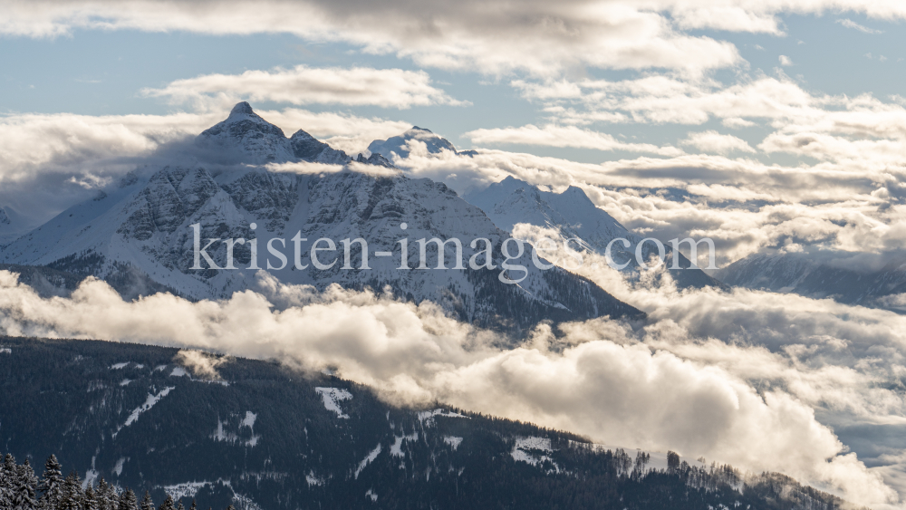 Nebeldecke über dem Stubaital, Tirol, Austria by kristen-images.com