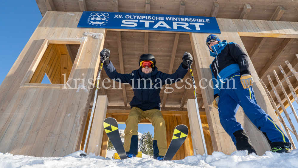 Filmkulisse Starthaus für den Kinofilm: Klammer / Patscherkofel, Tirol, Austria by kristen-images.com