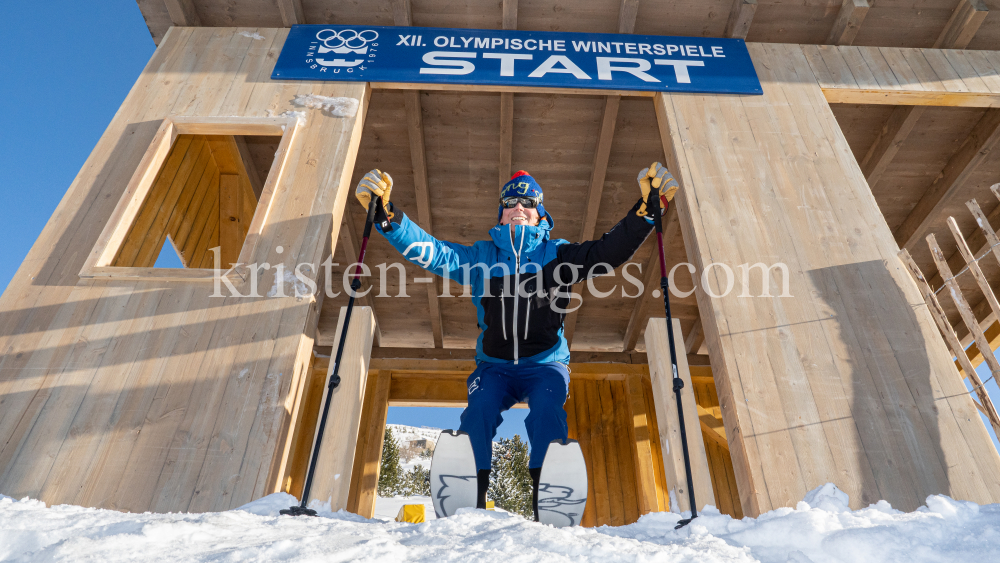 Filmkulisse Starthaus für den Kinofilm: Klammer / Patscherkofel, Tirol, Austria by kristen-images.com