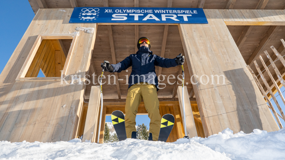 Filmkulisse Starthaus für den Kinofilm: Klammer / Patscherkofel, Tirol, Austria by kristen-images.com