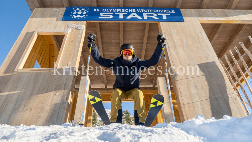 Filmkulisse Starthaus für den Kinofilm: Klammer / Patscherkofel, Tirol, Austria by kristen-images.com