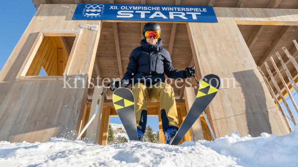 Filmkulisse Starthaus für den Kinofilm: Klammer / Patscherkofel, Tirol, Austria by kristen-images.com