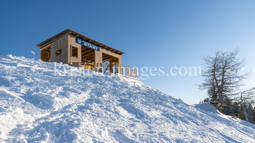 Filmkulisse Starthaus für den Kinofilm: Klammer / Patscherkofel, Tirol, Austria by kristen-images.com