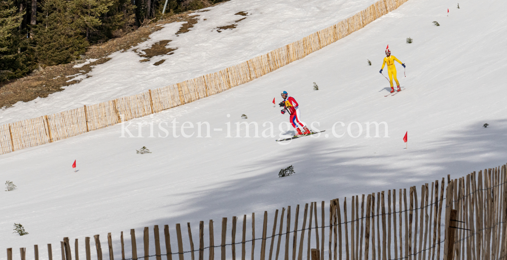 Skirennläufer beim Filmdreh für den Kinofilm: Klammer / Patscherkofel, Tirol, Austria by kristen-images.com