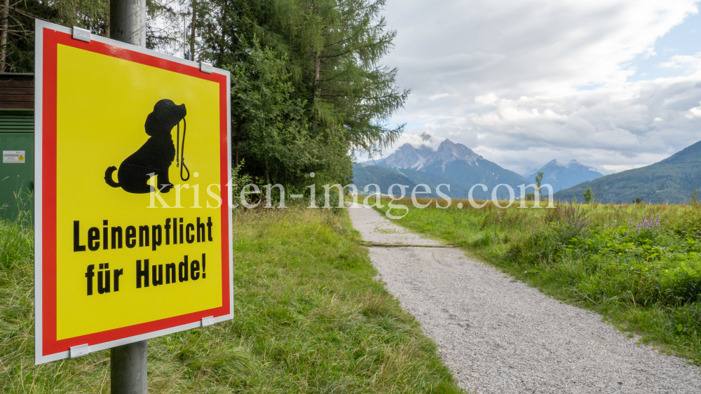 Hinweisschild: Leinenpflicht für Hunde! by kristen-images.com