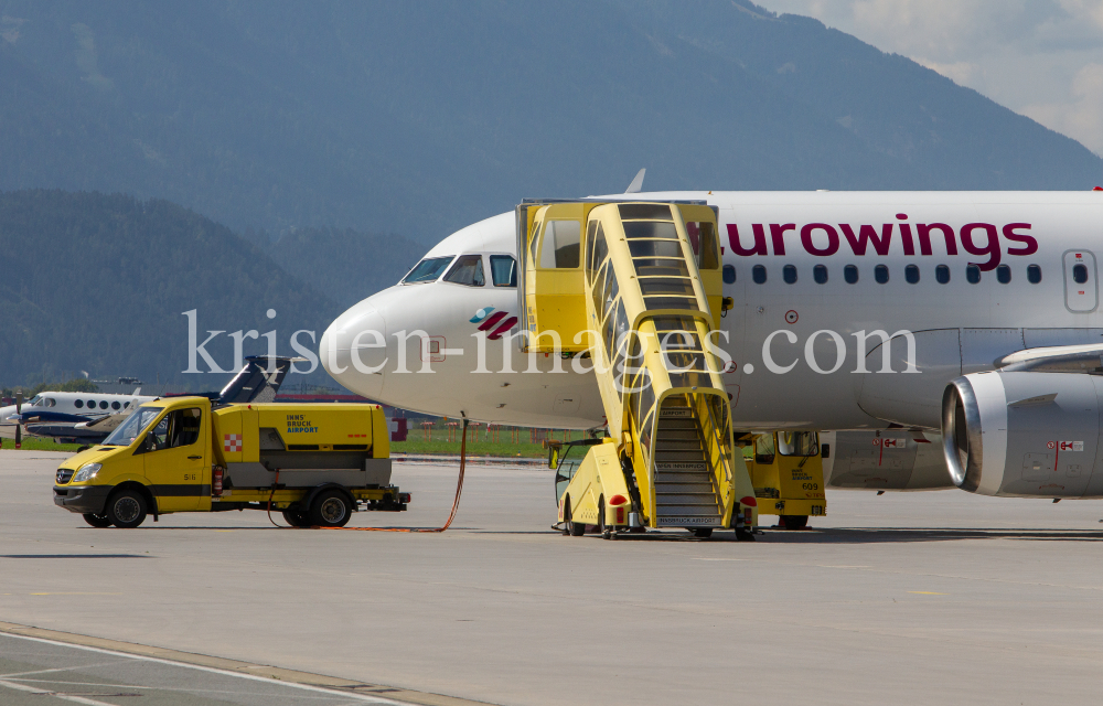 Eurowings Ferienflieger / Flughafen Innsbruck, Tirol, Österreich by kristen-images.com