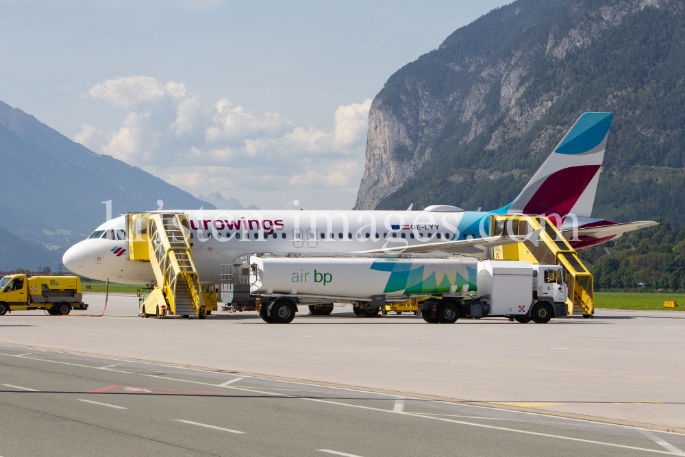 Eurowings Ferienflieger / Flughafen Innsbruck, Tirol, Österreich by kristen-images.com