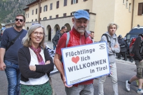 Demonstration am Brennerpass / Tirol