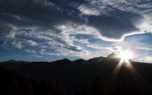 Sonnenuntergang in den Alpen 