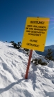 Skigebiet Rosshütte Seefeld, Tirol / Hinweisschild, Warntafel