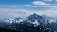 Blick vom Patscherkofel zur Serles, Tirol, Austria