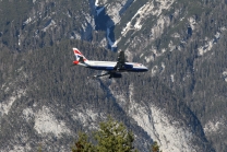 British Airways Flugzeug / Landeanflug Innsbruck, Tirol