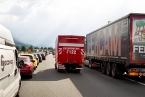 Stau / Rettungsgasse / A12 Inntalautobahn, Tirol, Austria