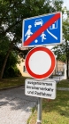 Verkehrsschild: Ende verkehrsberuhigter Bereich / Spielstraße / Fahrverbot