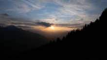 Abendstimmung, Sonnenuntergang / Blick vom Patscherkofel Richtung Westen