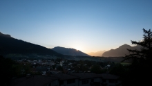 Sonnenuntergang in Igls, Innsbruck, Tirol, Austria
