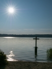 Starnberger See, Bayern, Deutschland / Gedenkstätte von König Ludwig II.