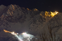 Seegrube bei Nacht, Nordkette, Innsbruck, Tirol, Austria