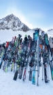 Stubaier Gletscher, Tirol, Austria / Skiständer, Snowboardständer