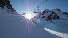 Stubaier Gletscher, Tirol, Austria / Fernaubahn / Sessellift