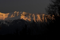 Sonnenaufgang, Seegrube, Nordkette, Innsbruck, Tirol, Austria