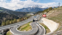 Brennerautobahn A13, Anschlußstelle Patsch, Wipptal, Tirol, Austria