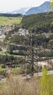 Umspannwerk Vill, Tirol, Austria / Hochspannungsmast, Hochspannungsleitung