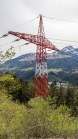 Umspannwerk Vill, Tirol, Austria / Hochspannungsmast, Hochspannungsleitung