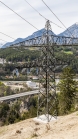 Umspannwerk Vill, Tirol, Austria / Hochspannungsmast, Hochspannungsleitung