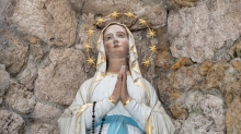 Lourdes-Grotte, Wallfahrtskirche Heiligwasser, Patscherkofel, Igls, Innsbruck, Tirol, Austria