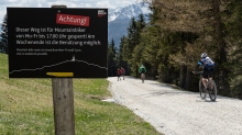 Hinweis für Mountainbiker / Patscherkofel, Patsch, Tirol, Austria