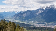 Blick vom Patscherkofel in das Inntal, Innsbruck, Tirol, Austria