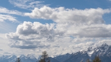 Blick von der Lanser Alm zur Nordkette, Lans, Patscherkofel, Tirol, Austria