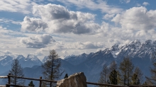 Blick von der Lanser Alm zur Nordkette, Lans, Patscherkofel, Tirol, Austria