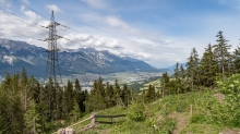 Hochspannungsmast, Hochspannungsleitung / Lanser Kopf, Paschberg, Lans, Tirol, Austria