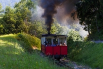 Achenseebahn zwischen Jenbach und Maurach Seespitz, Tirol, Austria